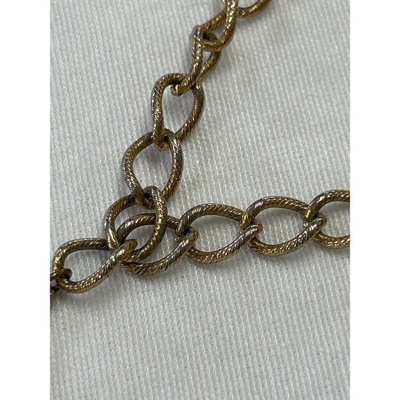 Vintage Medallian Goldtone Necklace With Faux Pearls Red Rhinestones Statement - Picture 9 of 9